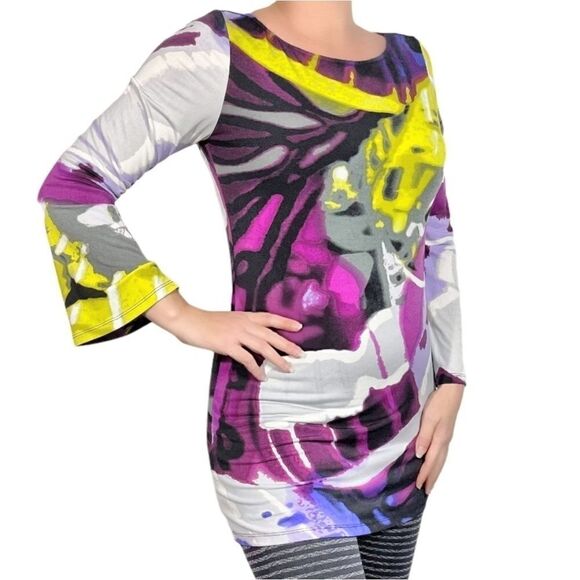 Style & Company Green and Purple Tunic - Picture 1 of 9